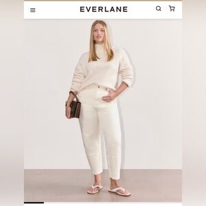 Everlane The Utility Barrel Pant 10 Regular in color - Bone